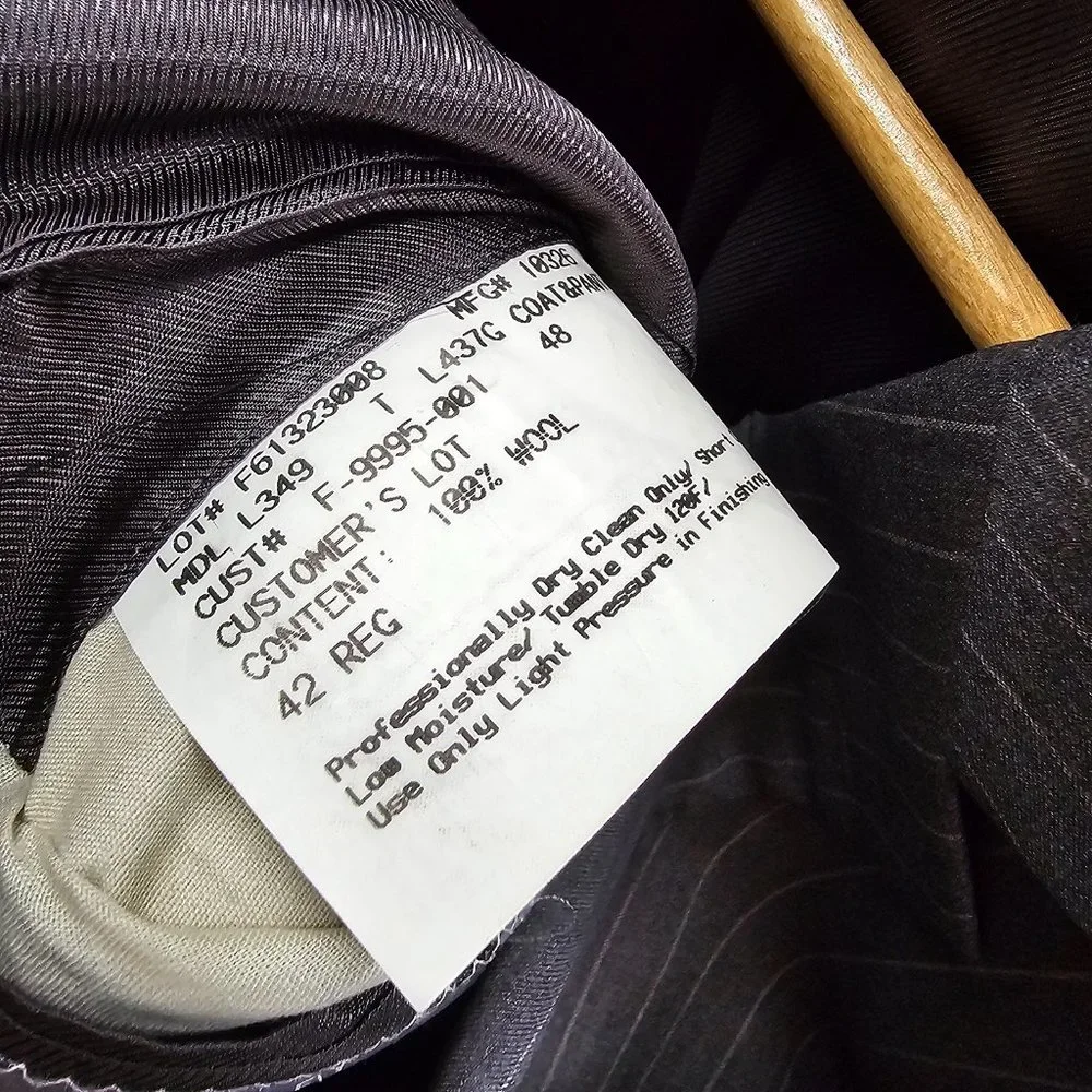 Hickey Freeman 42R Gray Striped 3-Button Sport Coat Blazer Jacket O652